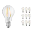 Multipack 10x Ledvance Classic LED E27 Pera con Filamento Clara 4.2W 470lm - 927 Luz muy Cálida | Mejor reproducción de color - Regulable - Reemplazo 40W