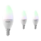 Multipack 3x Calex Smart Tuya Wifi E14 Vela 5W 470lm - 822-840 Ajustable Blanco | RGBW - Regulable - Reemplazo 40W