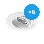 Multipack 6x Noxion Empotrado Spot Logic MR16 Ajustable Blanco | Recorte 80mm - GU10 Casquillo