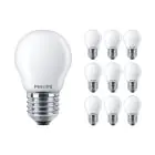 Multipack 10x Philips Corepro LED Lustre E27 Esférica Mate 4.3W 470lm - 827 Luz muy Cálida | Reemplazo 40W