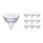 Multipack 10x Philips Master LED Foco GU5.3 MR16 5.8W 345lm 36D - 922-927 Dim To Warm | Mejor Reproducción De Color - Regulable - Reemplazo 35W