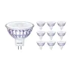Multipack 10x Philips Master Value LED Foco GU5.3 MR16 5.8W 460lm 36D - 930 Luz Cálida | Mejor reproducción de color - Regulable - Reemplazo 35W