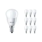 Multipack 10x Philips Corepro LED Lustre E14 Esférica Mate 5W 470lm - 827 Luz muy Cálida | Reemplazo 40W