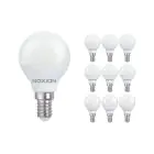 Multipack 10x Noxion Lucent Lustre LED E14 Esférica Mate 4.5W 470lm - 827 Luz muy Cálida | Reemplazo 40W