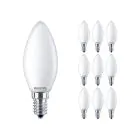 Multipack 10x Philips Corepro LED Vela E14 Mate 2.2W 250lm 827 Luz Muy Cálida - Reemplazo 25W
