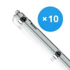 Multipack 10x Noxion Pantalla LED Estanca Poseidon V3.0 18-30W 2340-4200lm - 830-865 CCT | 120cm - Cableado De Paso (5x2.5mm2)