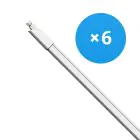 Multipack 6x Bright Choice Pantalla LED Estanca 27W 2970lm - 840 Blanco Frio | 150cm