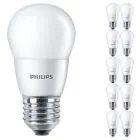 Multipack 10x Philips Corepro LED Lustre E27 Esférica Mate 7W 806lm - 827 Luz muy Cálida | Reemplazo 60W