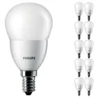 Multipack 10x Philips Corepro LED Lustre E14 Esférica Mate 2.8W 250lm - 827 Luz muy Cálida | Reemplazo 25W