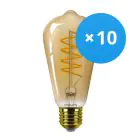Multipack 10x Philips MASTER Value LED Bulbo E27 Edison Con Filamento Oro 4W 250lm - 818 Luz Muy Cálida | Regulable - Reemplazo 25W