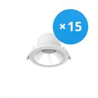 Multipack 15x Noxion Downlight LED Apollo 9W 1100lm 60D - 840 Blanco Frio | 145mm - Recorte 120mm - UGR 