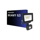 Noxion Proyector LED Beamy G3.1 Negro 20W 2200lm 100D - 840 Blanco Frio | IP44 - Sensor de Movimiento y Luz - Simétrico 