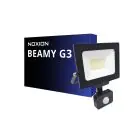 Noxion Proyector LED Beamy G3.1 Negro 30W 3300lm 110D - 840 Blanco Frio | IP44 - Sensor de Movimiento y Luz - Simétrico 