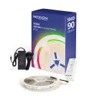 Noxion Tiras LED Naga 5 Metro Set completo - Zigbee - 24V - 90LEDs/m - 12W/m - RGBW - 930-965 Ajustable Blanco | 12mm - IP20 - Mejor Reproducción De Color - SMD2835+SMD5050