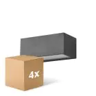 Multipack 4x D'Lite Luz De Pared Bello Negro Up & Down 12W 850lm - 830 Luz Cálida| IP54