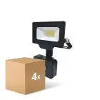 Multipack 4x Noxion Proyector LED Beamy G3 10W 1100lm 100D - 840 Blanco Frio | IP44 - Sensor de Movimiento y Luz - Simétrico