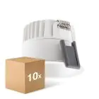 Multipack 10x Ledvance Foco LED Oscurolight Aluminium Blanco 8W 680lm 36D - 930 Luz Cálida | Recorte 68mm - IP44 - Mejor reproducción de color - Regulable