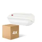Multipack 4x  Philips LED Seguridad Coreline BWC110 Blanco 9W 900lm - 830 Luz Cálida | 242x110mm - IP54 - Sensor De Luz