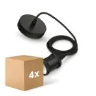 Multipack 4x Philips Cord Vintage E27 Negro