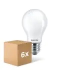 Multipack 6x Philips Corepro LED Bulbo E27 Pera Mate 8.5W 1055lm - 830 Luz Cálida | Reemplazo 75W