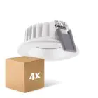 Multipack 4x Ledvance Foco LED Air Fix Aluminium Blanco 6W 480lm 36D - 927 Luz muy Cálida | Recorte 68mm - IP65 - Mejor reproducción de color - Regulable