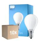 Multipack 10x Philips Corepro LED Lustre E14 Esférica Mate 6.5W 806lm - 827 Luz muy Cálida | Reemplazo 60W