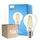Multipack 10x Philips Corepro LED Bulbo E27 Pera Clara 8.5W 1055lm - 827 Luz muy Cálida | Reemplazo 75W