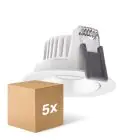 Multipack 5x Ledvance Foco LED Adjust Aluminium Blanco 8W 680lm 36D - 930 Luz Cálida | Recorte 68mm - IP20 - Mejor reproducción de color - Regulable