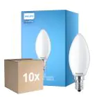 Multipack 10x Philips Corepro LED Vela E14 Mate 6.5W 806lm - 840 Blanco Frio | Reemplazo 60W