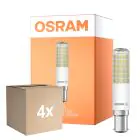 Multipack 4x Osram Special T Slim LED B15d Clara 8W 1055lm - 827 Luz Muy Cálida | Regulable - Reemplazo 75W
