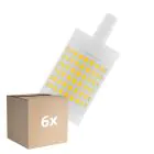 Multipack 6x Osram LED Linear R7s Parathom 78mm Clara 12W 1521lm - 827 Luz Muy Cálida | Regulable - Reemplazo 100W