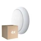 Multipack 4x Noxion Plafón LED Techo/Pared Pro V2 12/16/20W 2400lm - 830-840-865 CCT | 325mm - IP65 - Sensor de Movimiento y Luz + Circulo Blanco