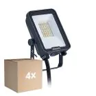 Multipack 4x Philips Proyector LED Ledinaire BVP167 10W 1200lm 110D - 830-840-865 CCT | IP65 - Simétrico