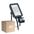 Multipack 4x Philips Proyector LED Ledinaire BVP167 20W 2400lm 110D - 830-840-865 CCT | IP65 - Sensor de Movimiento y Luz - Simétrico