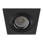 Noxion Empotrado Foco Boxi MR16 Ajustable Textura & Brillante Negro |Recorte 80mm - IP20 - Incl. GU10 Casquillo