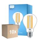 Multipack 10x Philips Corepro LED Bulbo E27 Pera Clara 13W 2000lm - 827 Luz muy Cálida | Reemplazo 120W