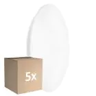 Multipack 5x Ledvance Plafón LED Techo/Pared Surface CIRCULAR 500 PS Acero Blanco 42W 3500lm - 830 Luz Cálida | IP44