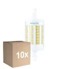 Multipack 10x Philips LED Linear R7s CorePro 78mm 11.5W 1521lm - 830 Luz Cálida |Reemplazo 100W