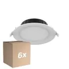 Multipack 6x Noxion Downlight LED Hera Plano Empotrado Blanco 15W 1500lm 80D - 827-830-840 CCT | 168mm - Recorte 144mm