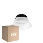 Multipack 6x Noxion Downlight LED Hera Profundo Empotrado Blanco 21W 2400lm 100D - 827-830-840 CCT | 226mm - Recorte 200mm