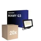 Multipack 20x Noxion Proyector LED Beamy G3.1 Negro 50W 5500lm 110D - 830 Luz Cálida | IP65 - Simétrico 