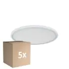 Multipack 5x D'Lite Luz de techo Luma Blanco 22W 2000lm - 827 Luz Muy Cálida | IP44 - 42cm