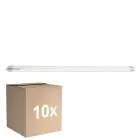 Multipack 10x Sylvania ToLEDo Superia Tubo LED T8 (EM/Mains) Ultra Efficiency 16.8W 3100lm - 840 Blanco Frio | 120cm - Reemplazo 36W