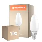 Multipack 10x Ledvance Classic LED E14 Vela Mate 3.4W 470lm - 827 Luz Muy Cálida | Regulable - Reemplazo 40W