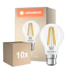 Multipack 10x Ledvance Classic LED B22 Pera Con Filamento Clara 5.9W 806lm - 827 Luz Muy Cálida | Regulable - Reemplazo 60W