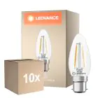 Multipack 10x Ledvance Classic LED B22 Vela Con Filamento Clara 1.8W 250lm - 827 Luz Muy Cálida | Reemplazo 25W