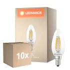 Multipack 10x Ledvance Classic LED E14 Vela Con Filamento Clara 3.4W 470lm - 827 Luz Muy Cálida | Reemplazo 40W