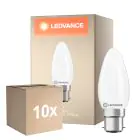 Multipack 10x Ledvance Classic LED B22 Vela Mate 3.4W 470lm - 827 Luz Muy Cálida | Reemplazo 40W
