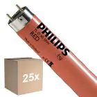 Multipack 25x Philips MASTER TL-D 58W - Rojo | 150cm