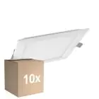 Multipack 10x Ledvance Downlight LED Slim Cuadrado SQ105 6W 420lm 120D - 830 Luz Cálida 